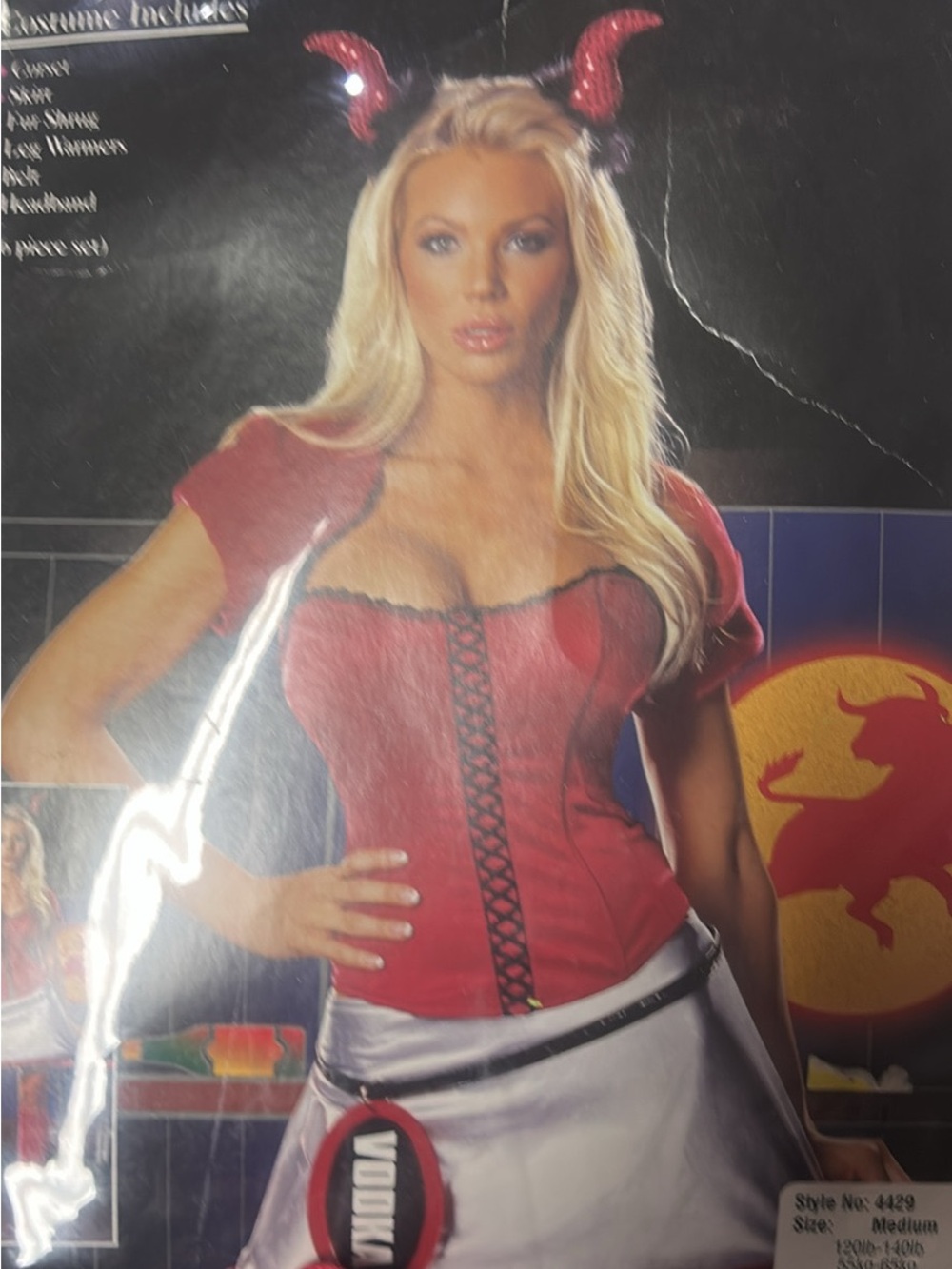 Red Lace-Up Corset Top - Women's Devil Costume Top